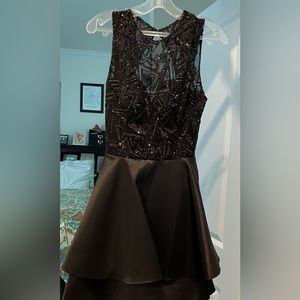 Jolene prom dress size 4. Round neck with sequence. Hook and eye with open back